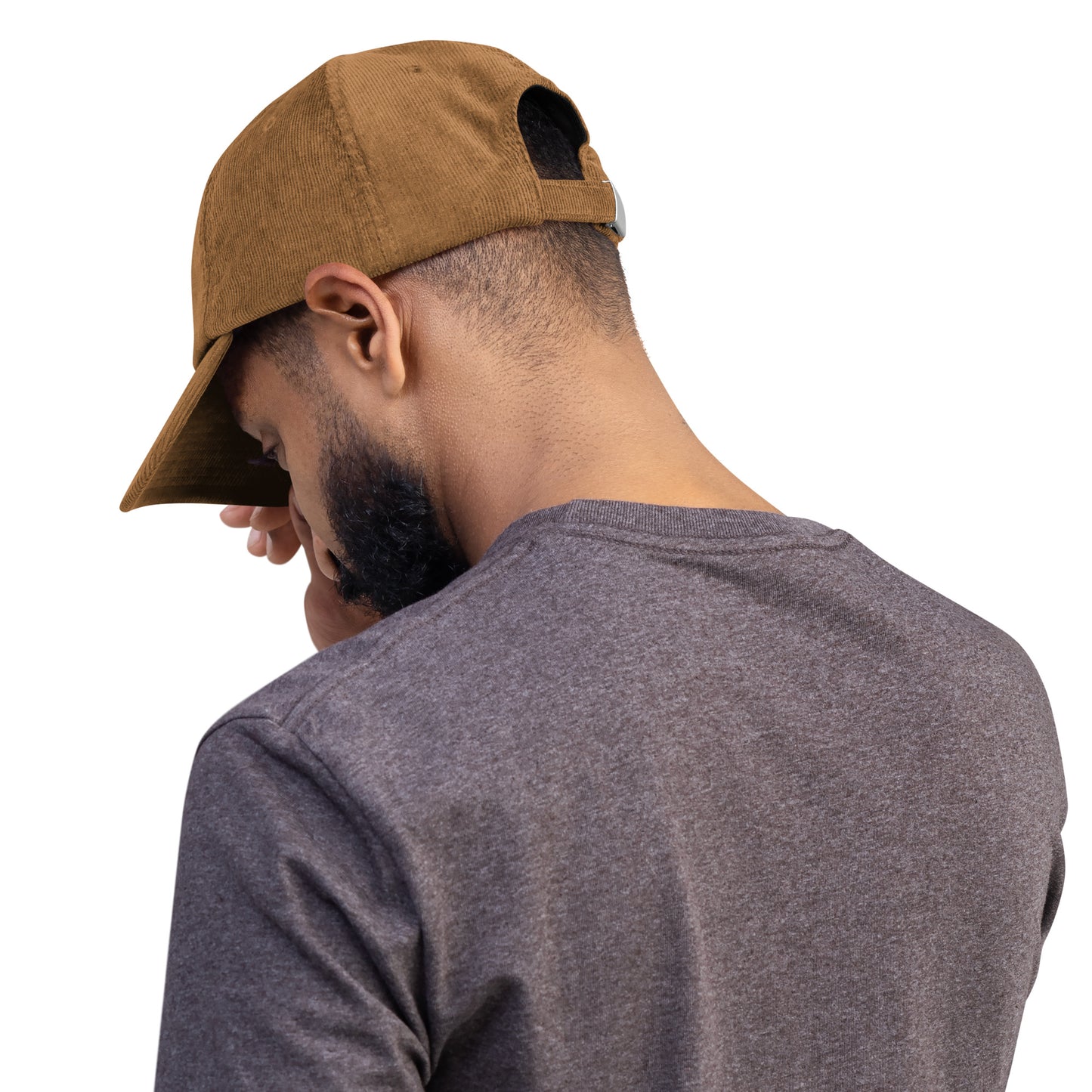 NATURE LOVER baseball cap made of corduroy, camel + olive