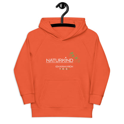 NATURKIND Eco Hoodie Kids Chameleon, black + navy + fancy orange