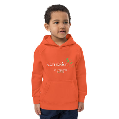 NATURKIND Eco Hoodie Kids Chameleon, black + navy + fancy orange