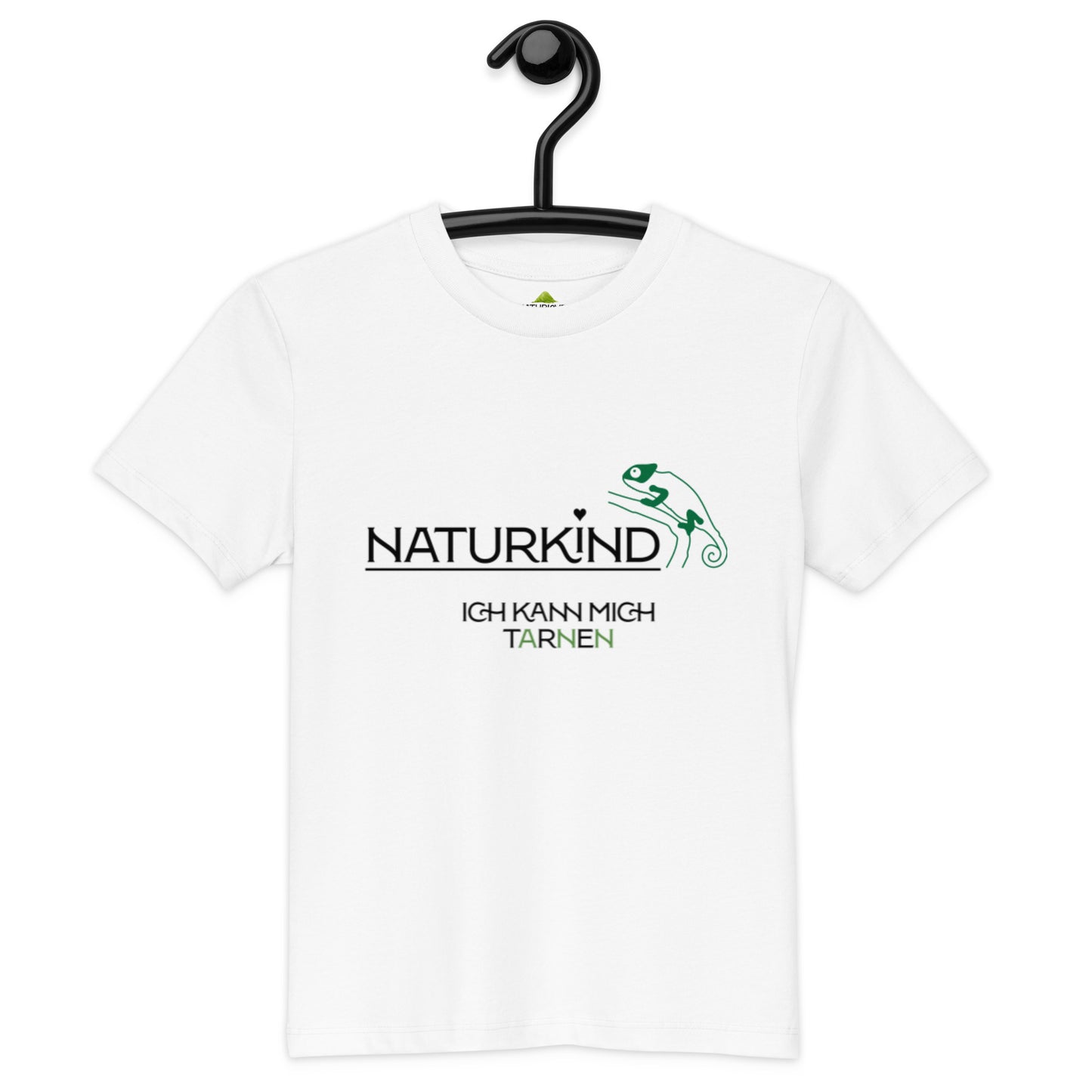 NATURKIND eco-cotton T-shirt for children - Chameleon, white