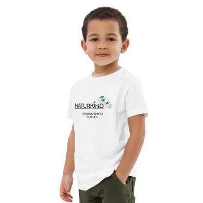 NATURKIND eco-cotton T-shirt for children - Chameleon, white