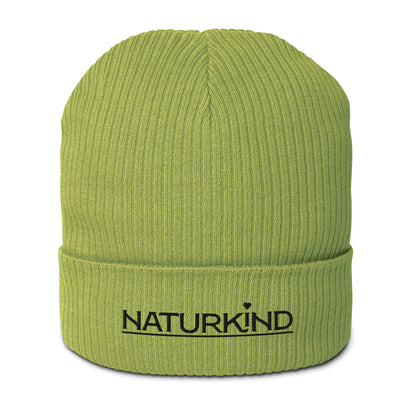 NATURKIND organic beanie/hat with black embroidery