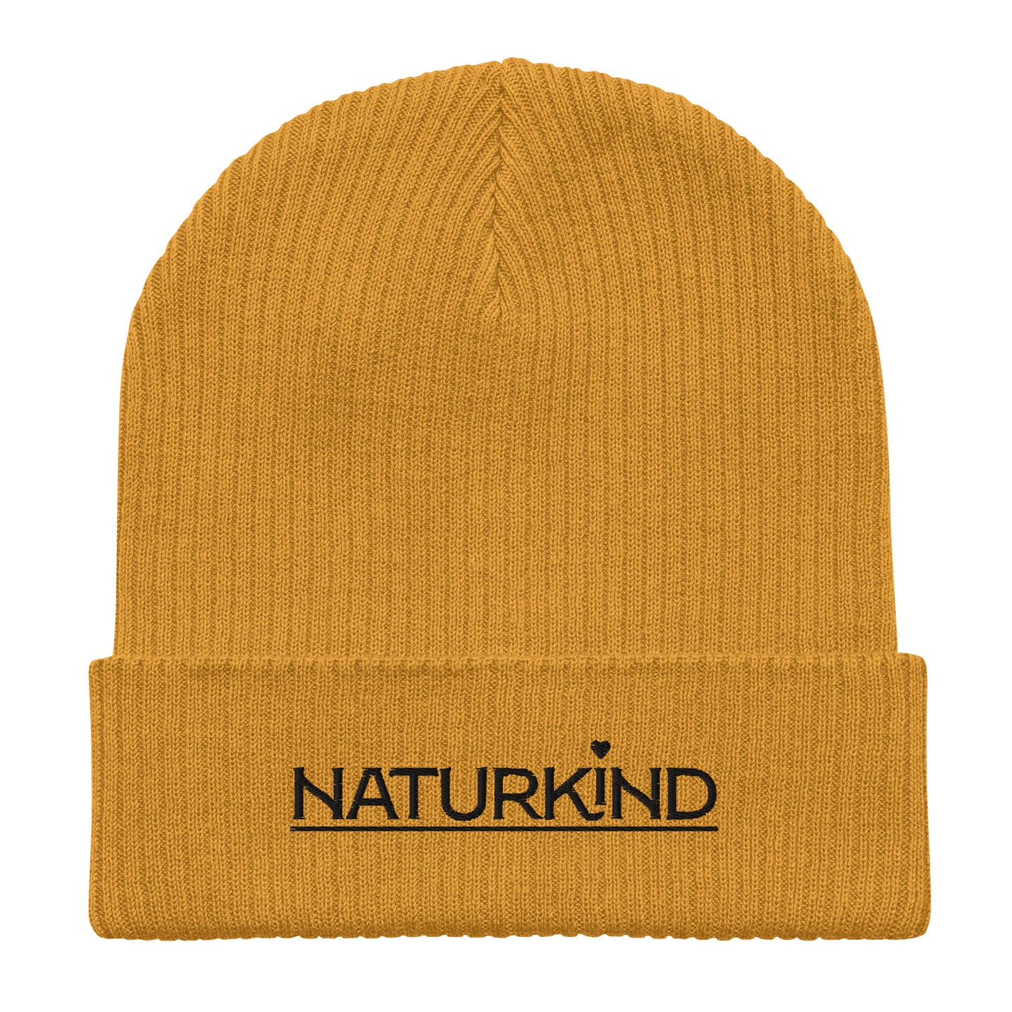 NATURKIND organic beanie/hat with black embroidery