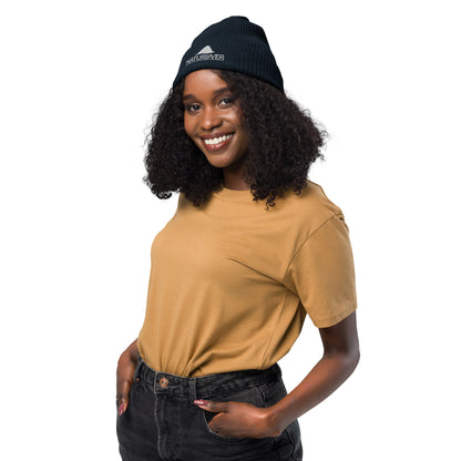 NaturLoVer organic beanie/hat with white embroidery