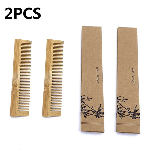 Natural bamboo comb, 2 pcs.