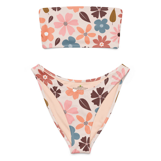 Bandeau Bikini rosa recycling 