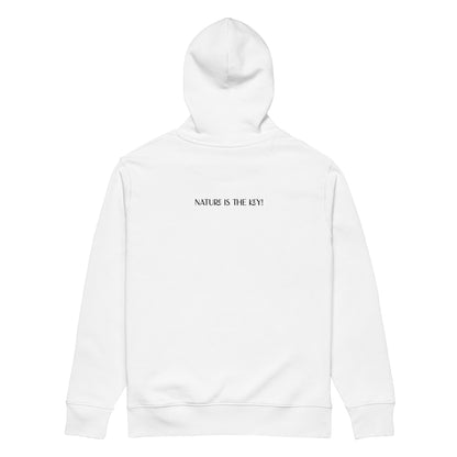 Bio Baumwoll Kapuzenpullover weiß