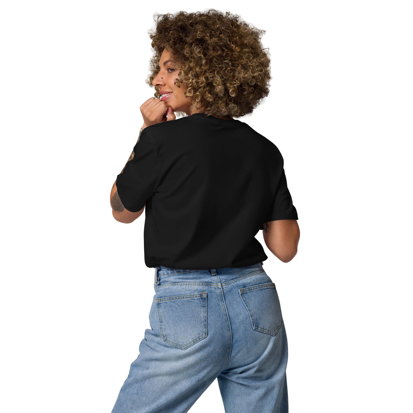 Bio Baumwoll shirt Herz schwarz
