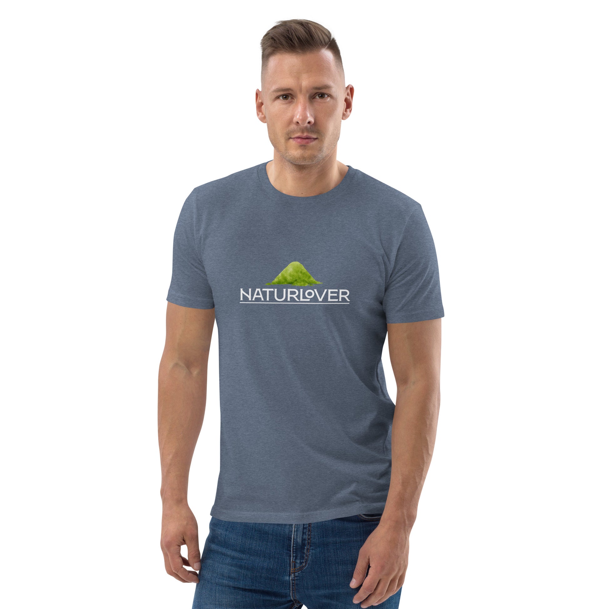Bio Baumwoll Shirt grau blau