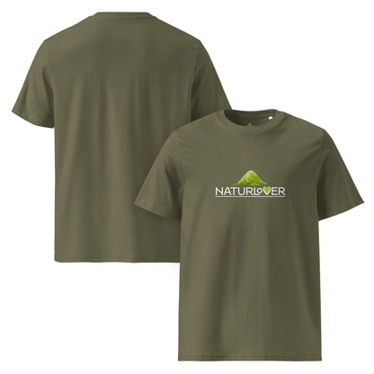 Bio Baumwoll shirt Herz grau grün olive 