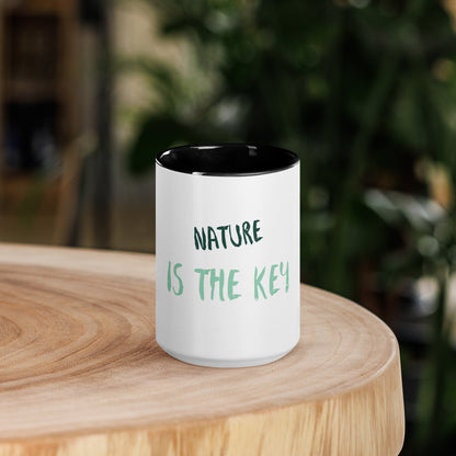 NATURE mug with coloured interior, 450ml