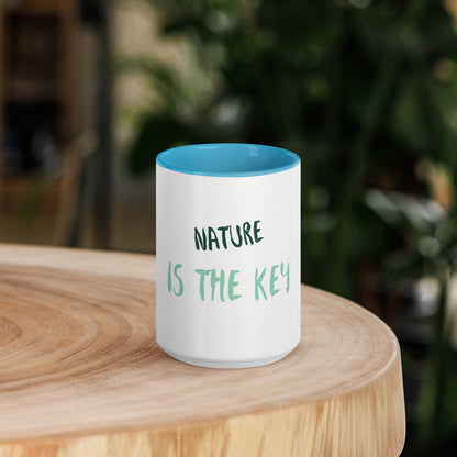 NATURE mug with coloured interior, 450ml